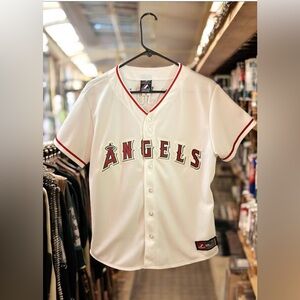 Majestic White and Red Baseball Jersey